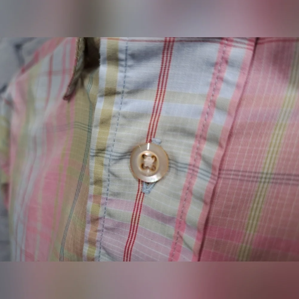 Burberry London Men's Button Down Shirt Check Vintage USA 90s Relaxed Fit Medium - Picture 14 of 16